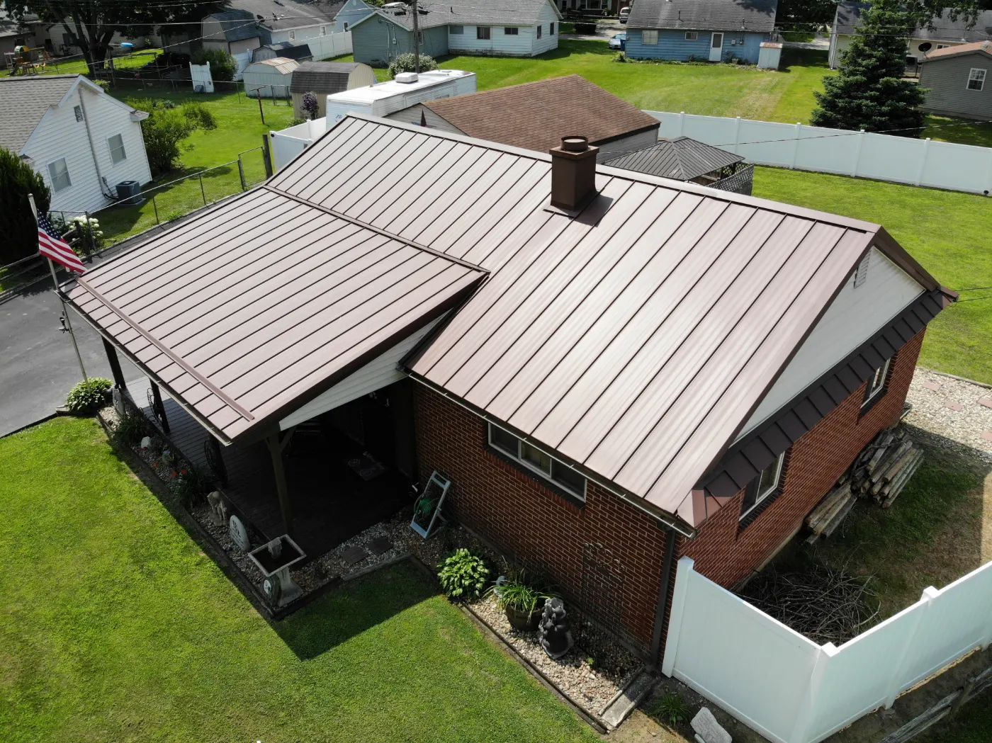 Tarping and dry-in on a New Whiteland commercial roof